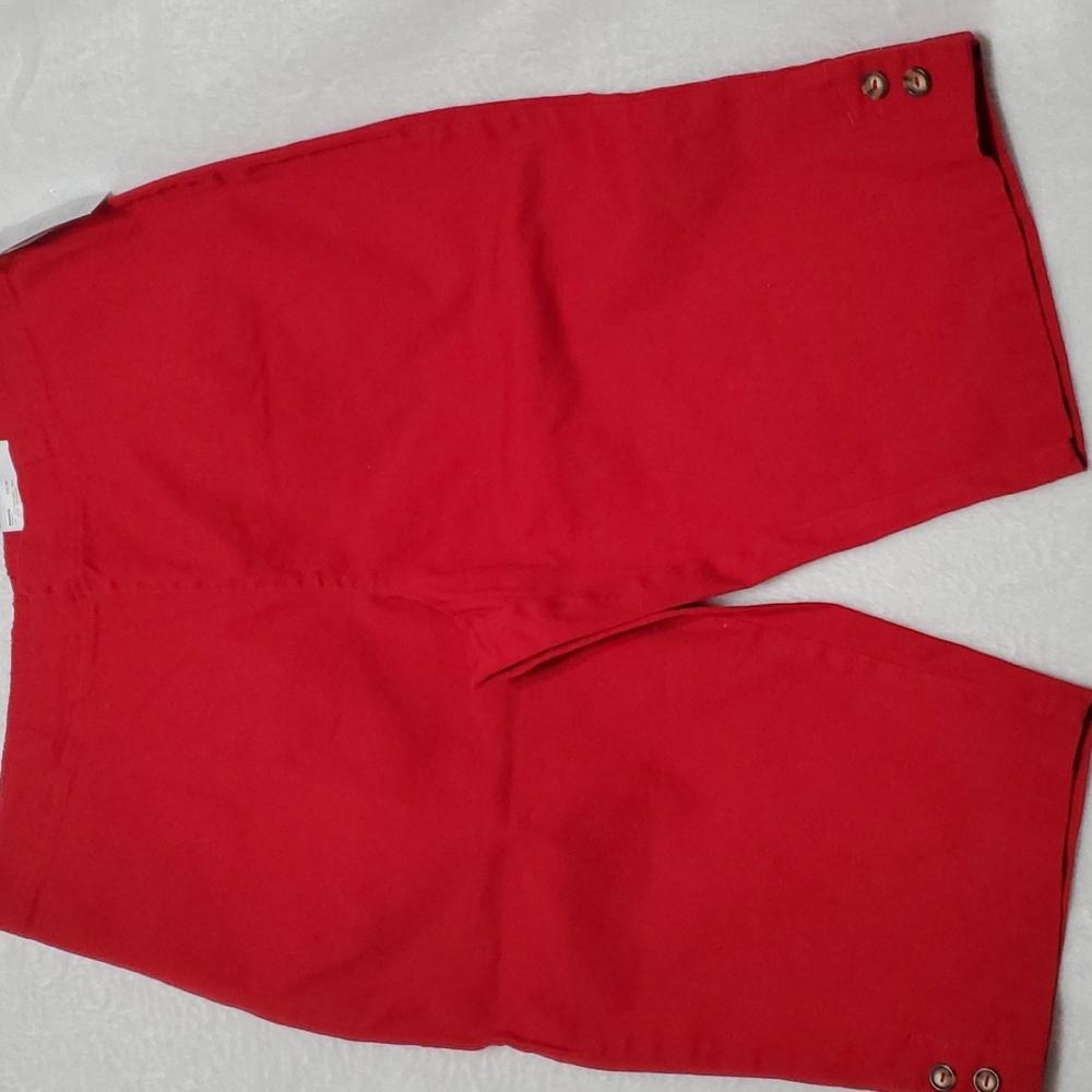Croft & barrow Plus Size Simmer Mid Rise 18P Red